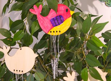Beautiful Birds: Wooden Wind Chime Crafts at the Castle