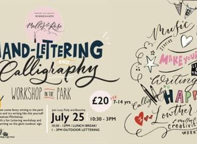 Hand-lettering and calligraphy workshop (ages 7 – 14)