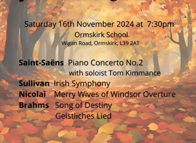 Ormskirk Music Society Autumn Concert
