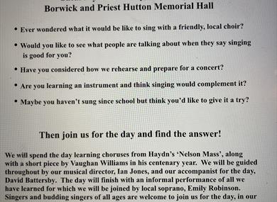 Eversley choir come and sing