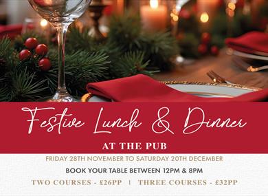 Festive Lunch & Dinner at The Pub at Holland Hall