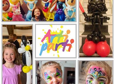 Animal themed face painting & balloons