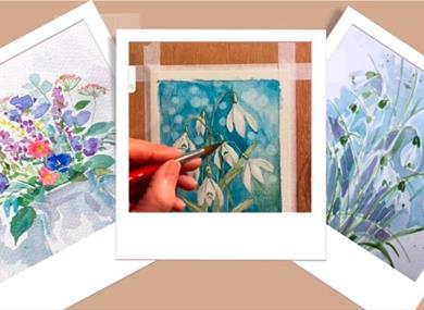 Beginners Watercolour Flower Painting Class