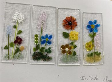 Mother's Day Glass Fusing with Crafty Diane on the Jungle Queen on the Lancaster Canal
