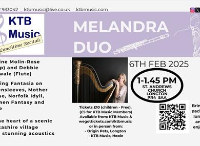 KTB Music Lunchtime Recital  Feb'25: Melandra Duo