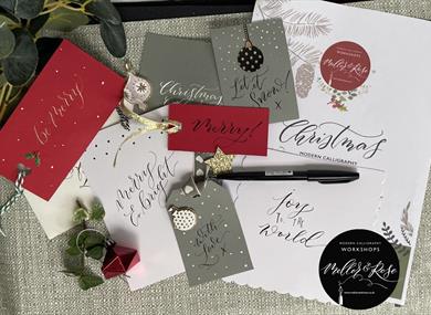 Christmas Brush Calligraphy Workshop at The Wayfarer