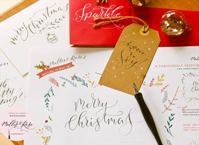 Christmas Calligraphy Workshop at Stringers Lytham