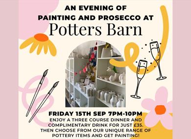 An evening of painting and Prosecco at Potters Barn
