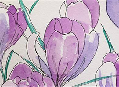 Pen and Wash Spring Flowers with Jean Palmer