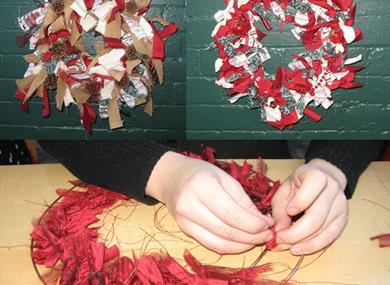 Festive Fabric Wreath Workshop