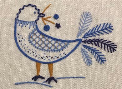 Introduction to Crewelwork: 'Bird'