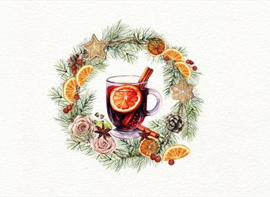Boozy Christmas Wreath Making at Mitton Hall