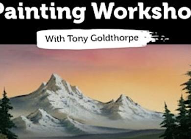 Bob Ross painting Workshop with Tony Goldthorpe