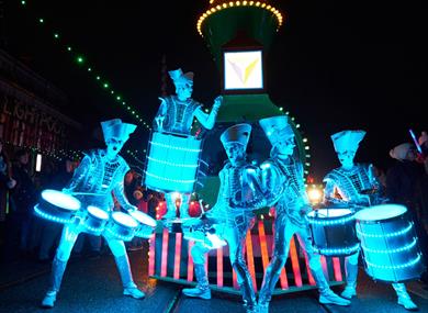 Illuminated Tram Parade with SPARK!