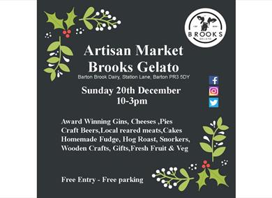 Brooks Gelato, Christmas Artisan Market, poster