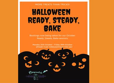 Halloween ready steady bake at Flavours cookery school