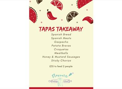 Tapas takeaway banquet at Flavours