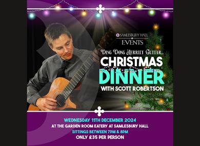 Christmas Dinner at Samlesbury Hall - with musician Scott Robertson