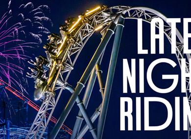 Late Night Riding & Fireworks at Pleasure Beach Resort