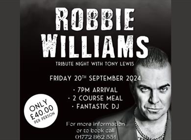 Robbie Williams Tribute Night at Barton Manor Hotel