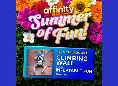 Summer of Fun: Climbing Wall and Inflatable Fun.