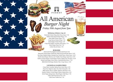 All American Burger Night at Forest Inn