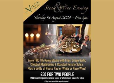 Steak & Wine Evening at The Villa