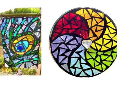 Mosaic Garden Sun Catcher or Mandala Class