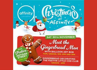 Christmas at Affinity: Meet the Gingerbread Man and Balloon Art Bob