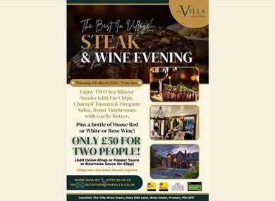 Steak and Wine Evening at The Villa