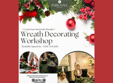 Festive Wreath Decorating Workshop at Park Hall Hotel