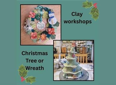 Christmas Tree or Wreath Clay Workshop at Fired 4 U