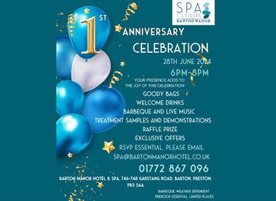 BARTON MANOR HOTEL SPA 1ST BIRTHDAY CELEBRATION