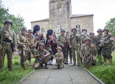 Accrington 1940s D Day commemoration and War Re-Enactment