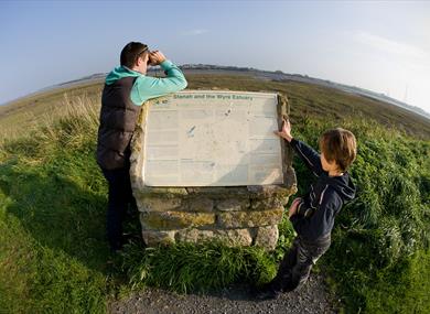 Information board at Wyre Estuary Country Park