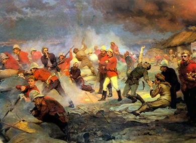 Zulu: the real story of Rorke's Drift 
Painting by Lady Elizabeth Butler commissioned by Queen Victoria
