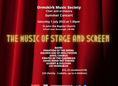 Music of Stage and Screen - Ormskirk Music Society