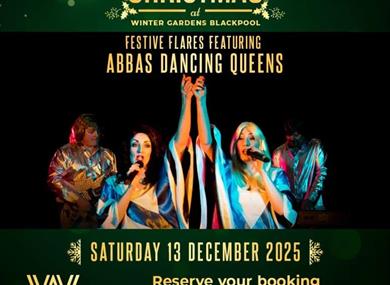 Christmas Party Night – Festive Flares Featuring "ABBA's Dancing Queens"
