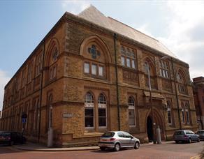 Outside of the museum building in Blackburn