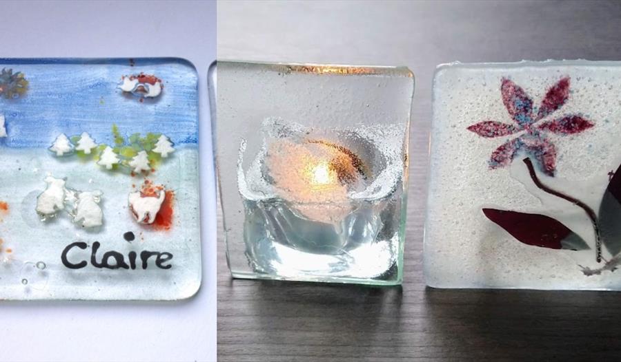 Fused Glass Coasters or Tealights Class