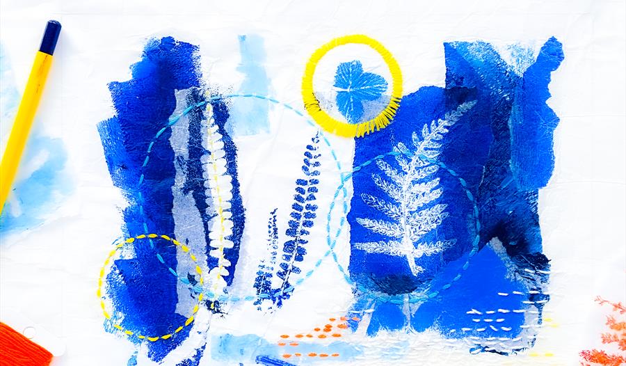 Create Botanical Art with Print , Collage and Stitch