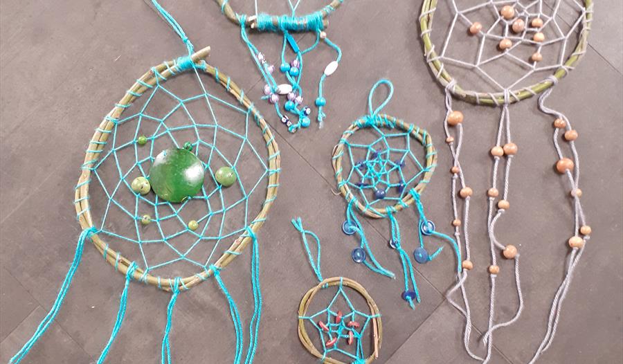 Craft on the farm. Dream catchers