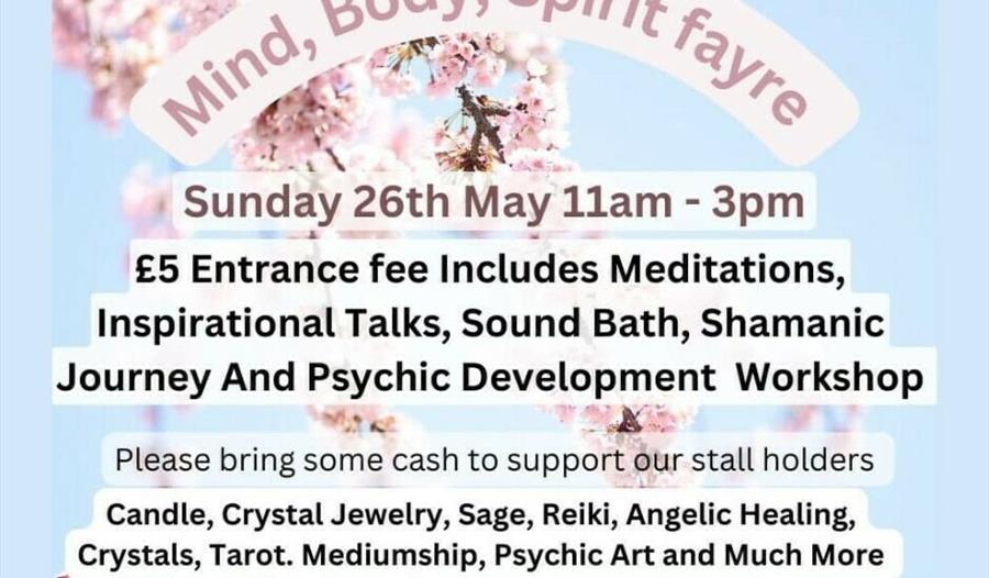 Mind, Body and Spirit Fayre For Hummingbird Holistics CIC 26th May New Longton Village Hall, PR4 4BD