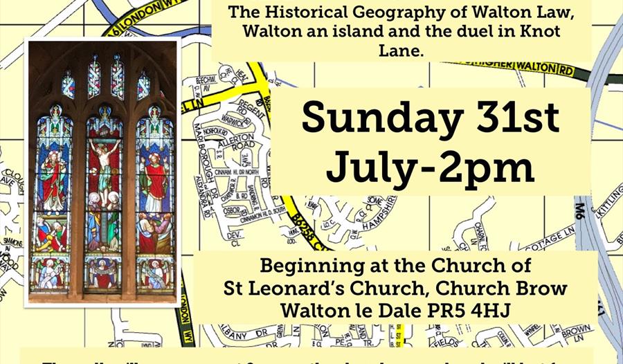 Dr David Hunt Walk & Talk The Historical Geography of Walton Law, Walton an island and the duel in Knot Lane.