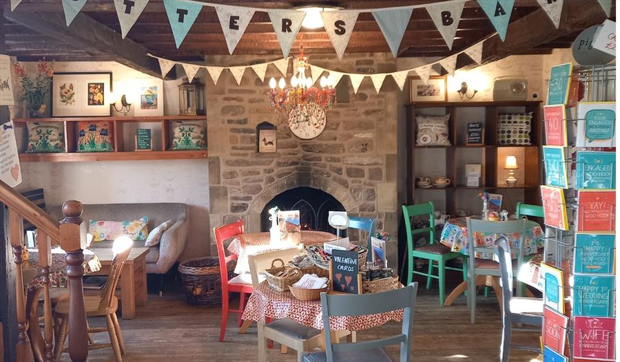 Potters Barn tearoom and gift shop area.