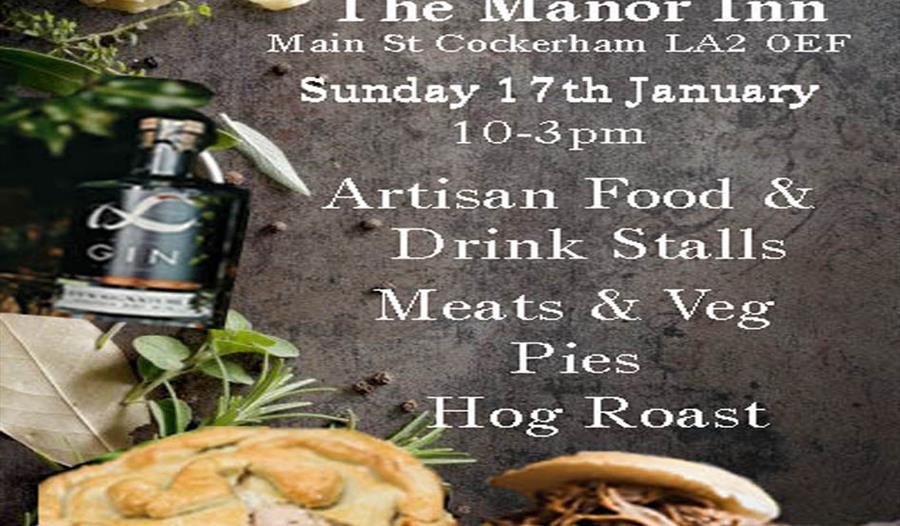 Artisan Market at The Manor Inn, Cockerham sign