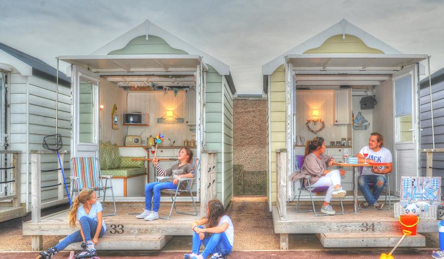 Families using St Annes Beach Huts