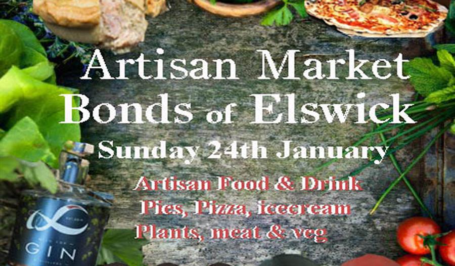 Artisan Market at Bonds of Elswick information poster