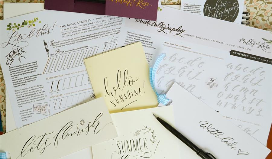 Brush Calligraphy Workshop at Calme Cafe