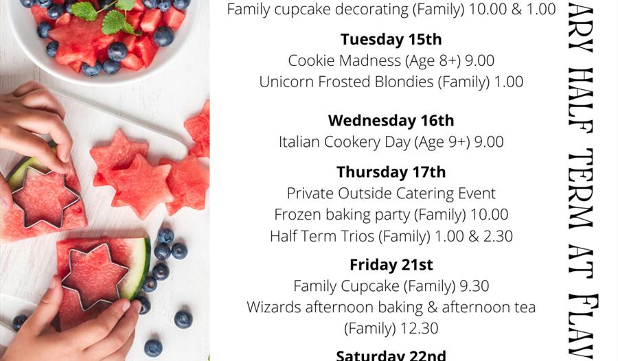 Half term trios at Flavours